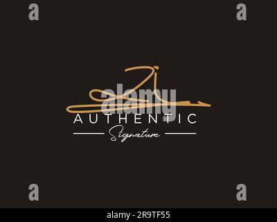 VEKTOR für DIE ZI-Signatur-Logo-Vorlage. Stock Vektor