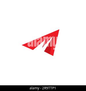 M Pfeillogo-Design. Logo mit Buchstabe M. Stock Vektor