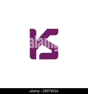 KS-Logo-Symbol. Design mit K-Logo Stock Vektor