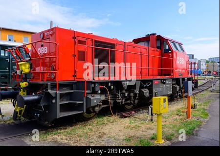 linz, österreich, 24. juni 2023, Diesellokomotive 2070 001 Stockfoto