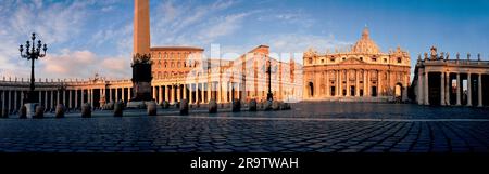 Panoramablick auf Petersplatz, Vatikanstadt, Rom, Italien Stockfoto