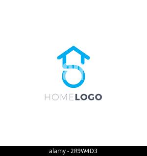 Home Letter S Logo-Design. Immobilienlogo Stock Vektor