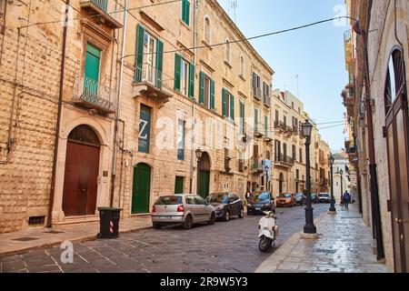 Barletta Straßenhäuser in der Altstadt, Apulien, Italien Stockfoto