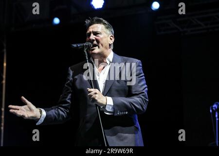 Lazzaretto , Bergamo, Italien, 28. Juni 2023, Tony Hadley während Tony Hadley - Musikkonzert Stockfoto