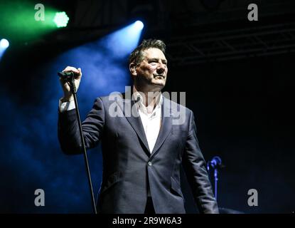 Lazzaretto , Bergamo, Italien, 28. Juni 2023, Tony Hadley während Tony Hadley - Musikkonzert Stockfoto