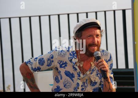 Lorenzo Cherubini (Jovanotti) ein Capri al Festival Le Conversazioni Stockfoto