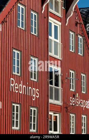 Tromso-Norway-10,07,2022 -Tromso Harbor Houses - Stockfoto Stockfoto