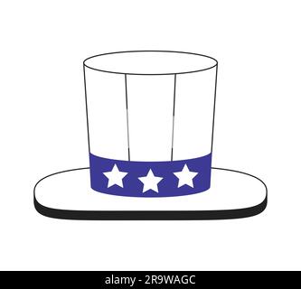 4. juli hat ein einfarbiges flaches Vektorobjekt Stock Vektor