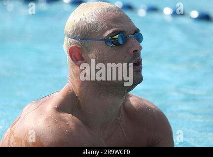 Florent Manaudou während der französischen Elite-Schwimmmeisterschaft am 15. Juni 2023 in Rennes, Frankreich - Photo Laurent Lairys / DPPI Stockfoto