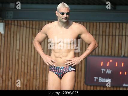 Florent Manaudou während der französischen Elite-Schwimmmeisterschaft am 15. Juni 2023 in Rennes, Frankreich - Photo Laurent Lairys / DPPI Stockfoto