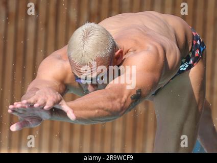 Florent Manaudou während der französischen Elite-Schwimmmeisterschaft am 15. Juni 2023 in Rennes, Frankreich - Photo Laurent Lairys / DPPI Stockfoto