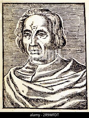 Columbus, Christopher, 1451 - 20,5.1506, italienischer Navigator und Entdecker, Portrait, Woodcut, ADDITIONAL-RIGHTS-CLEARANCE-INFO-NOT-AVAILABLE Stockfoto