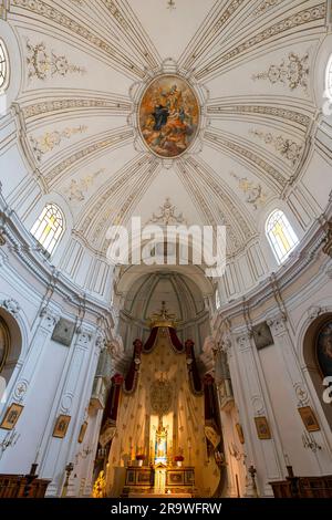 Innere von Chiesa di San Giuseppe XVIII. Jahrhundert, Ragusa Ibla, Sizilien, Italien. Die Kirche im Barockstil wurde zwischen 1756 und 1796 erbaut. Stockfoto