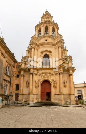 Chiesa di San Giuseppe XVIII. Jahrhundert, Ragusa Ibla, Sizilien, Italien. Die Kirche im Barockstil wurde zwischen 1756 und 1796 erbaut. Stockfoto