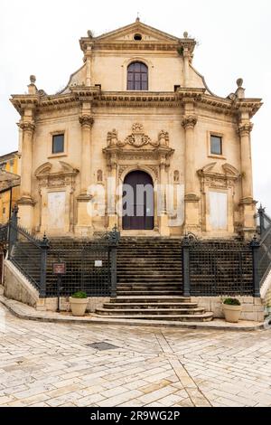 Chiesa delle Anime Sante del Purgarorio, 18. Jahrhundert, Ragusa Ibla, Sizilien, Italien. Stockfoto