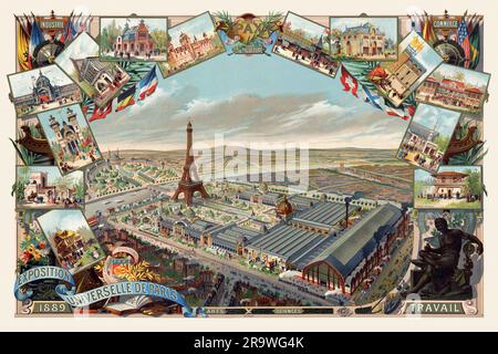 Ausstellung Universelle de Paris von G.C. (Datum unbekannt). Poster wurde 1899 in Frankreich veröffentlicht. Stockfoto