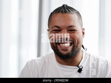 Joe Joyce während einer Pressekonferenz in den TalkSport Studios, London. Foto: Donnerstag, 29. Juni 2023. Stockfoto