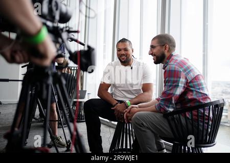 Joe Joyce während einer Pressekonferenz in den TalkSport Studios, London. Foto: Donnerstag, 29. Juni 2023. Stockfoto