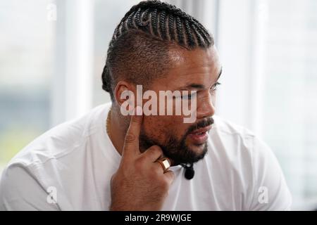 Joe Joyce während einer Pressekonferenz in den TalkSport Studios, London. Foto: Donnerstag, 29. Juni 2023. Stockfoto