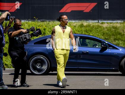 SPIELBERG - Österreich, 29/06/2023, Lewis Hamilton (Mercedes) während des Medientags vor dem Großen Preis Österreichs auf dem Roten Stierkampf am 29. Juni 2023 in Spielberg, Österreich. ANP SEM VAN DER WAL Stockfoto