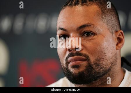 Joe Joyce während einer Pressekonferenz in den TalkSport Studios, London. Foto: Donnerstag, 29. Juni 2023. Stockfoto