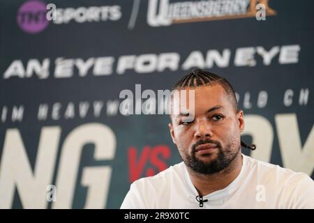 Joe Joyce während einer Pressekonferenz in den TalkSport Studios, London. Foto: Donnerstag, 29. Juni 2023. Stockfoto