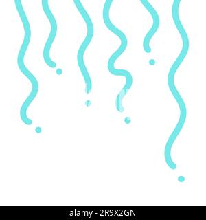 Abstrakter, welliger, türkisfarbener Hintergrund. Für Wanddekoration, Druck, Verpackung oder Postkarte. Vektordarstellung, flaches Design Stock Vektor