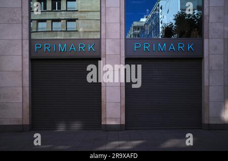 Primark Brand Store, Logo, Kaufhauskette, Einzelhandel, Königsstraße, Stuttgart, Baden-Württemberg, Deutschland Stockfoto