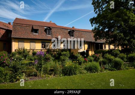 House Garden, Rear, Residence of Johann Wolfgang von Goethe, Goethes Residence, Museum, Frauenplan, Weimar, Thüringen, Deutschland Stockfoto