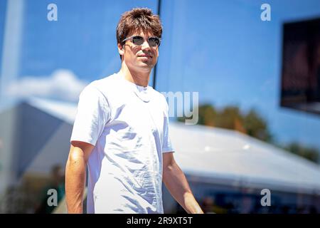 Spielberg, Österreich. 29. Juni 2023, Spielberg, Spielberg. 29. Juni 2023. Lance Walk of Aston Martin während einer Vorschau vor dem Großen Preis von Österreich F1 auf dem Red Bull Ring am 29. Juni 2023 in Spielberg, Österreich. Kredit: Marco Canoniero/Alamy Live News Stockfoto