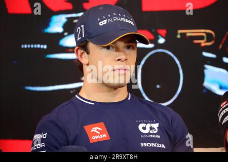 Spielberg, Österreich. 29. Juni 2023, Spielberg, Spielberg. 29. Juni 2023. Nyck De Vries von AlphaTauri bei der Vorschau vor dem Großen Preis von Österreich F1 auf dem Red Bull Ring am 29. Juni 2023 in Spielberg, Österreich. Kredit: Marco Canoniero/Alamy Live News Stockfoto