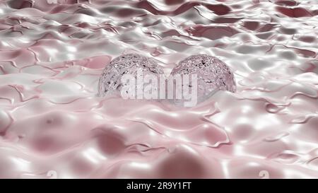 Unkontrolliertes Wachstum von Krebszellen über Gewebe, Tumorinfektionszellen und Ausbreitung, invasive Entzündung und Metastasen Krebs. Reproduzieren Stockfoto