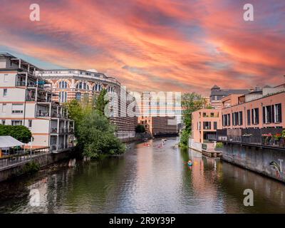 Kleines Venedig im Leipziger Stadtteil Plagwitz Stockfoto