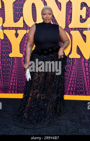 Hamzaa bei der Premiere des Netflix Films 'Them Cloned Tyrone / sie hat Tyrone geklont' im Hollywood Legion Theater. Los Angeles, 27.06.2023 Stockfoto