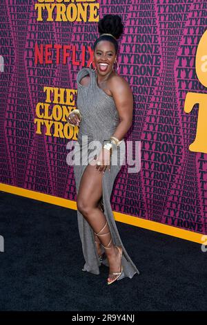 Teyonah Parris bei der Premiere des Netflix Films 'Them Cloned Tyrone / sie hat Tyrone geklont' im Hollywood Legion Theater. Los Angeles, 27.06.2023 Stockfoto