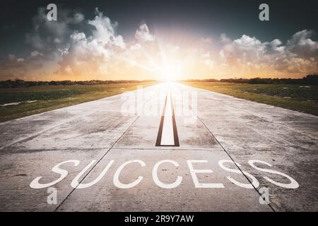 Geschäftskonzept „Weg zum Erfolg“. Stockfoto