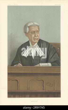 EITELKEIT, FAIRER SPIONAGE-CARTOON, Richter Charles Swinfen Eady, "plausibel". Richter 1902 Stockfoto