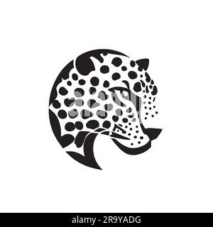 abbildung des jaguar Logos auf weißem Hintergrund Stock Vektor