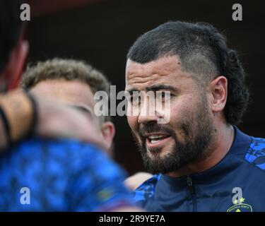 Hull, England - 23. Juni 2023 - David Fifita von Wakefield Trinity. Rugby League Betfred Super League , Hull Kingston Rovers vs Wakefield Trinity in Sewell Group Craven Park , Hull, UK Stockfoto