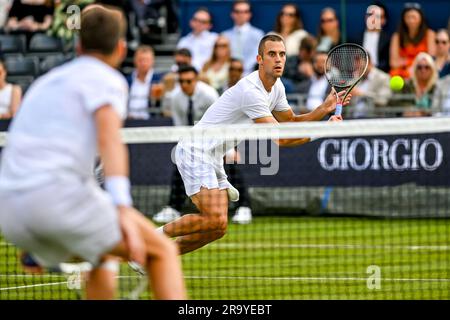 ATP - Exho Singles Cameron Norrie gegen Casper Ruud Giorgio Armani Tennis Classic im Hurlingham Club, London, UK, am 29. Juni 2023. Foto von Phil Hutchinson. Nur redaktionelle Verwendung, Lizenz für kommerzielle Verwendung erforderlich. Keine Verwendung bei Wetten, Spielen oder Veröffentlichungen von Clubs/Ligen/Spielern. Kredit: UK Sports Pics Ltd/Alamy Live News Stockfoto