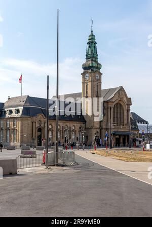 Luxembourg Gare Centrale Railway Station, Gare, Quartier Gare, Stadt Luxemburg, Luxemburg Stockfoto