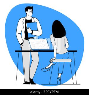 Manager diskutieren geschäftliche Fragen Stock Vektor