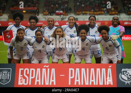 Aviles, Spanien, 30. Juni 2023: Die Startelfer der panamaischen Mannschaft während des Freundschaftsspiels zwischen Spanien und Panama am 30. Juni 2023 im Roman Suarez Puerta Stadion in Aviles, Spanien. Alberto Brevers/Alamy Live News Stockfoto