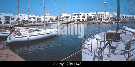 Boote im Yachthafen, Port El Kantaoui, nahe Sousse, Tunesien Stockfoto