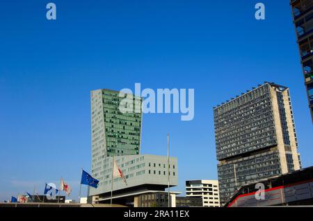 Credit Lyonnais Tower, Gare Ski Boot, Lille-Lille Station, Nord Pas de Calais, Frankreich Stockfoto