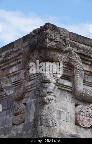 Der wunderschöne Penataran-Tempel in Blitar, Ost-Java, Indonesien. Dieser Tempel ist ein Hindusme-Tempel Stockfoto