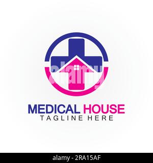 Medical House Healthcare Logo Vector Design Template Stock Vektor