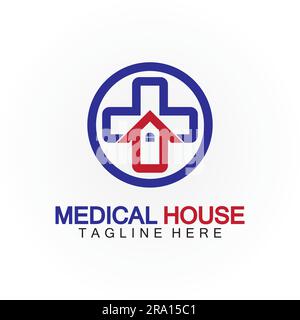 Medical House Healthcare Logo Vector Design Template Stock Vektor