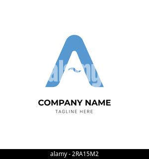 Moderner Buchstabe Ein Logo-Design-Konzept Stock Vektor