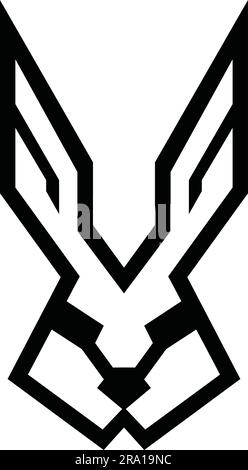 Abstrakte Illustration des Kaninchenkopfes Stock Vektor